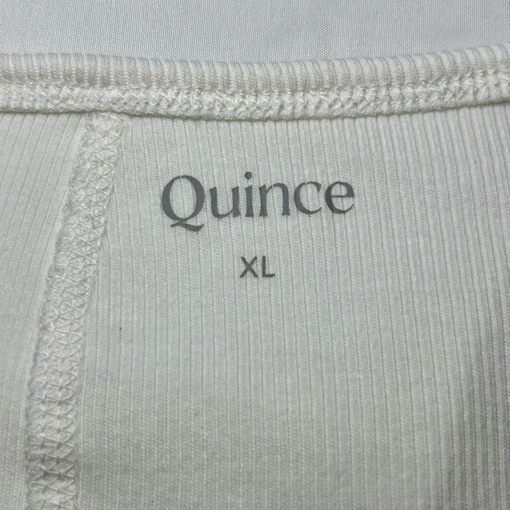 NWT Quince Organic Cotton Scoop Neck Short Sleeve White Top Spring 2025 Sz XL - Picture 6 of 14
